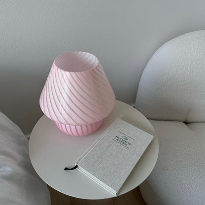 Retro Swirl Table Lamp (Yellow/Pink)