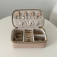 Glitter Jewelry Case (Beige/Pink)