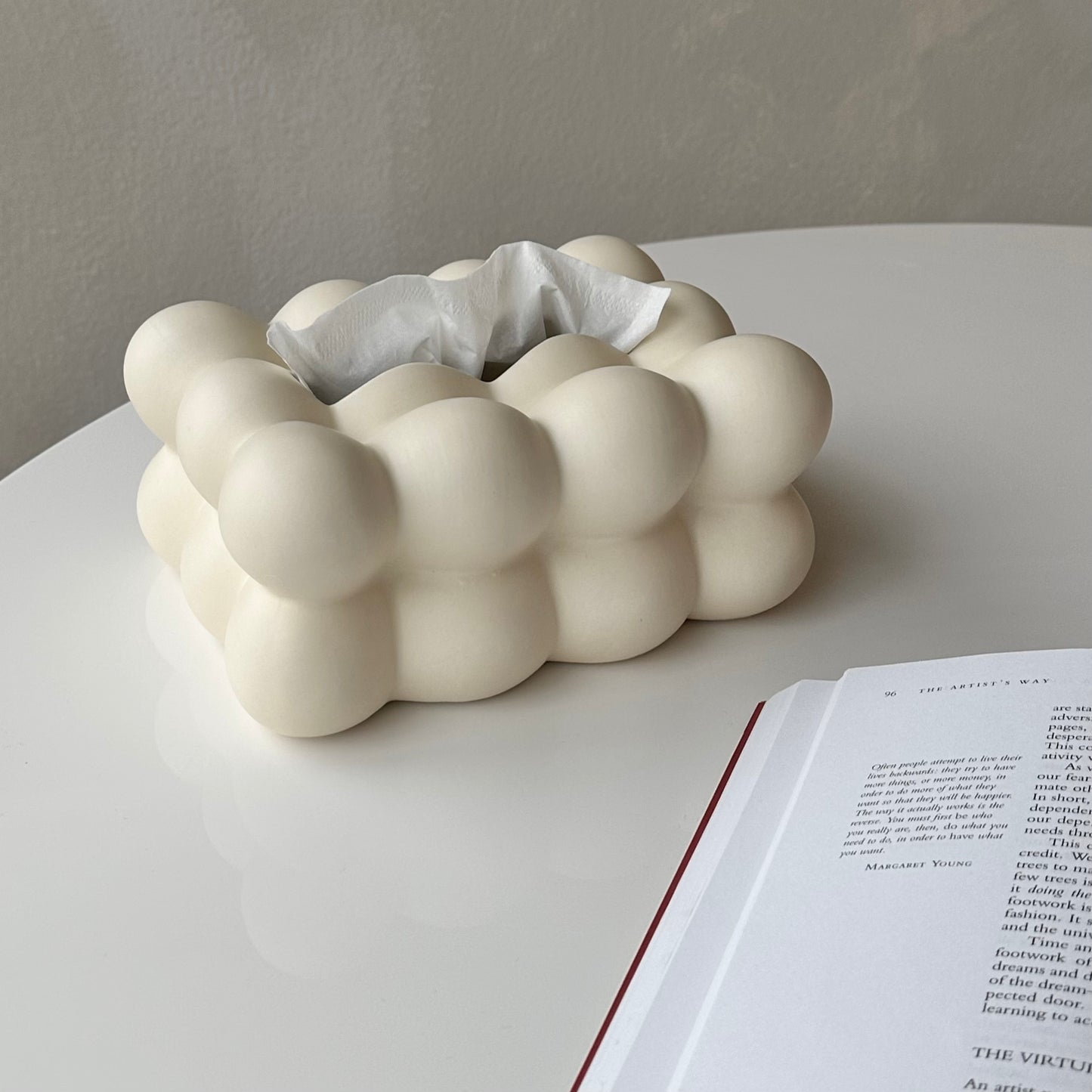 Marshmallow Ceramic Tissue Box