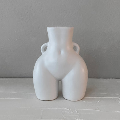 Half Nude Ceramic Vase (Black/Ivory)